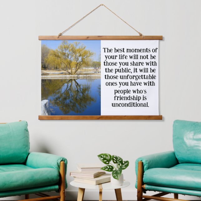 Willow trees and reflection in water hanging tapestry (Living Room)
