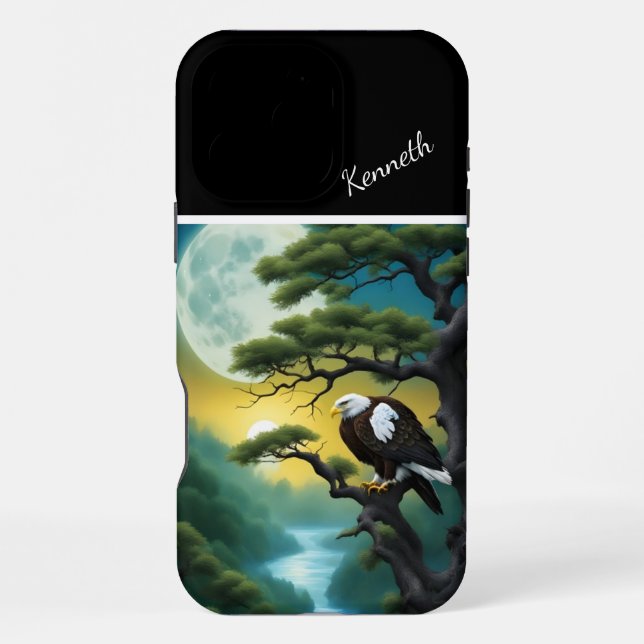 Willow Tree's Nighttime Eagle Iphone Case (Back)