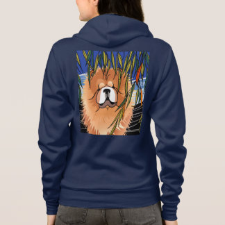 WILLOW WIND - Chow   blue zip hooded sweatshirt