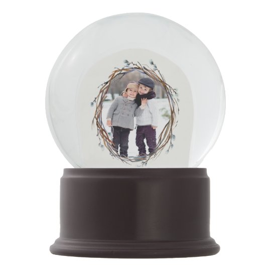 Willow Wreath Personalized Snow Globe | Zazzle.com