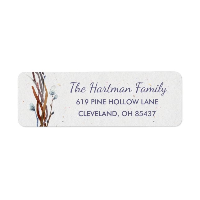Willow Wreath Return Address Labels (Front)