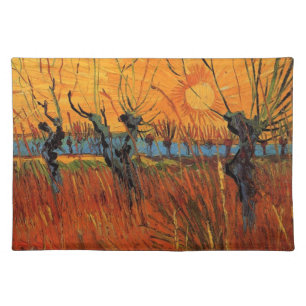 Willows at Sunset by Vincent van Gogh Cloth Placemat
