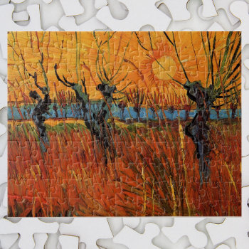 Willows At Sunset By Vincent Van Gogh Jigsaw Puzzle by VanGogh_Gallery at Zazzle