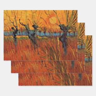Willows at Sunset by Vincent van Gogh Wrapping Paper Sheets