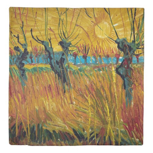 Willows at Sunset  Van Gogh  Duvet Cover