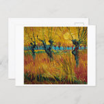 Willows at Sunset | Van Gogh | Postcard<br><div class="desc">Willows at Sunset is a 1886 painting by Vincent Van Gogh.</div>