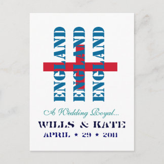 Wills and Kate Royal Wedding ENGLAND Postcard