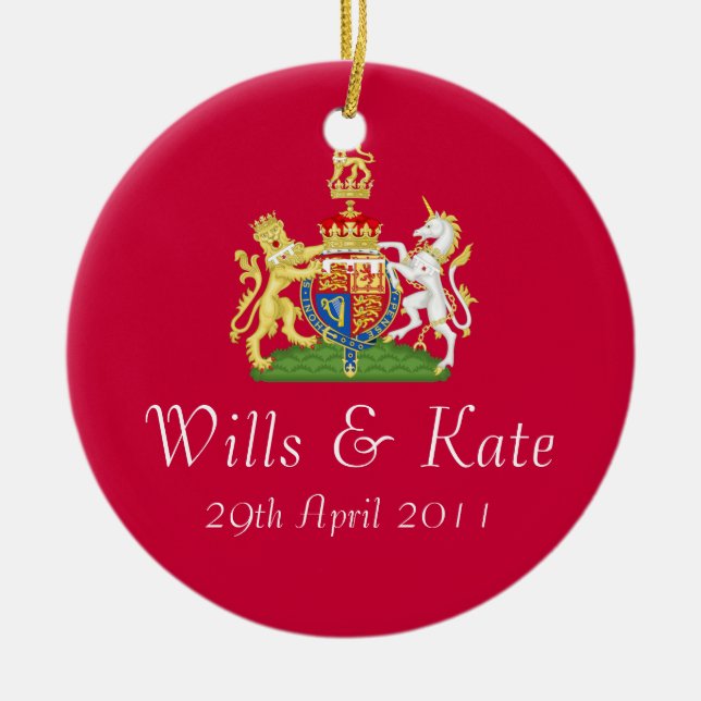Wills And Kate Royal Wedding Keepsake Ornament (Front)