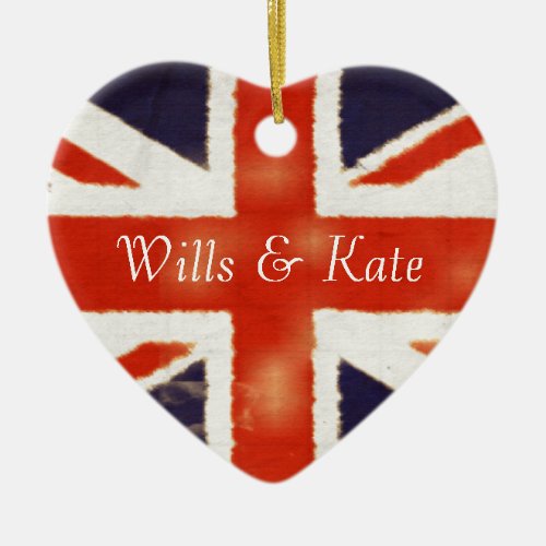 Wills and Kate Vintage Union Jack Ornament
