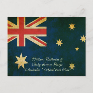 Wills Kate and Baby George Australia 2014 Postcard