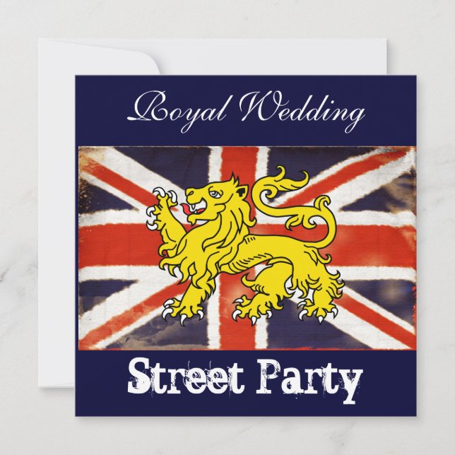 Wills & Kate Royal Wedding Street Party Invitation (Front)