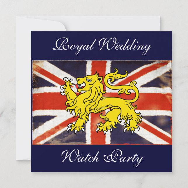 Wills & Kate Royal Wedding Watch Party Invitation (Front)