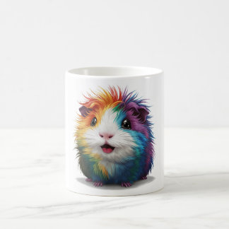 "Willy Guinea Pig: Vibrant Rainbow Hair" Coffee Mug