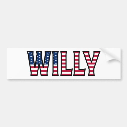 Willy Name Vorname USA Aufkleber Sticker Auto