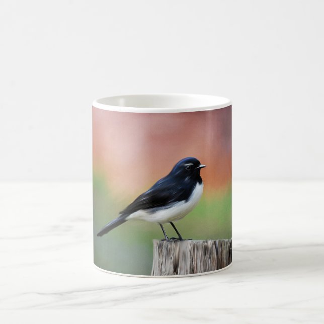 Willy Wagtail - Australian Bird Art Coffee Mug (Center)