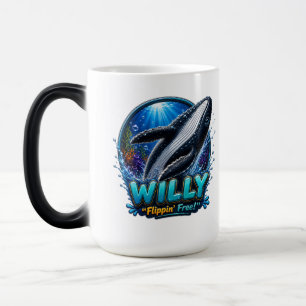 Willy Whale – Flippin’ Free. Funny Color Morph Mug