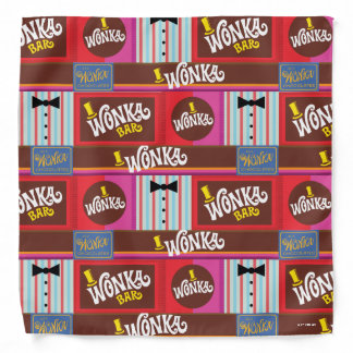 Willy Wonka Candy Pattern Bandana