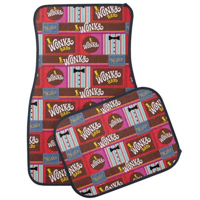 Willy Wonka Candy Pattern Car Floor Mat (Set)