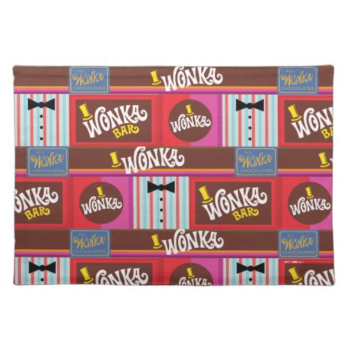 Willy Wonka Candy Pattern Cloth Placemat