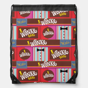 Willy Wonka Candy Pattern Drawstring Bag
