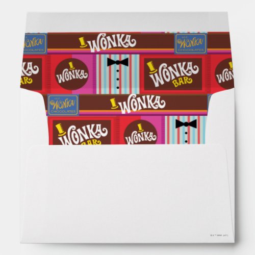 Willy Wonka Candy Pattern Envelope