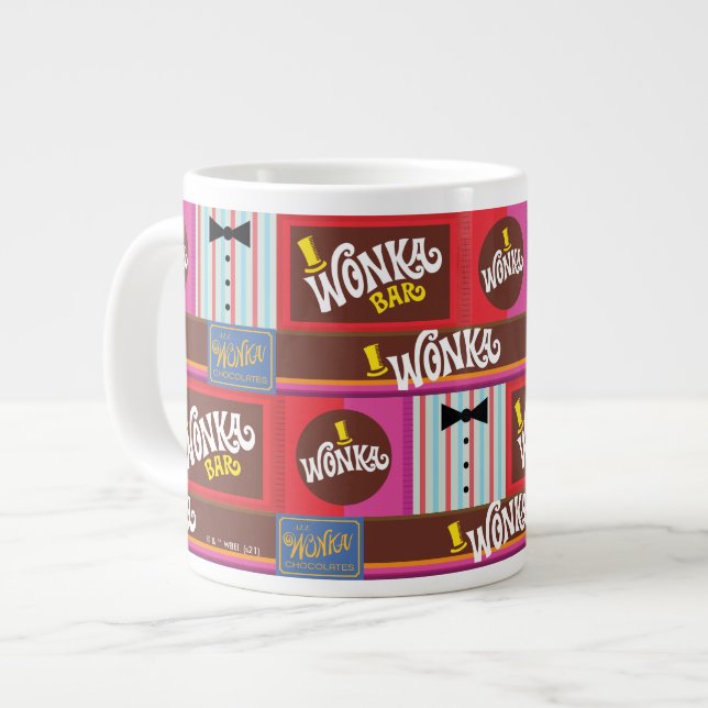 Willy Wonka Candy Pattern Giant Coffee Mug (Front Left)