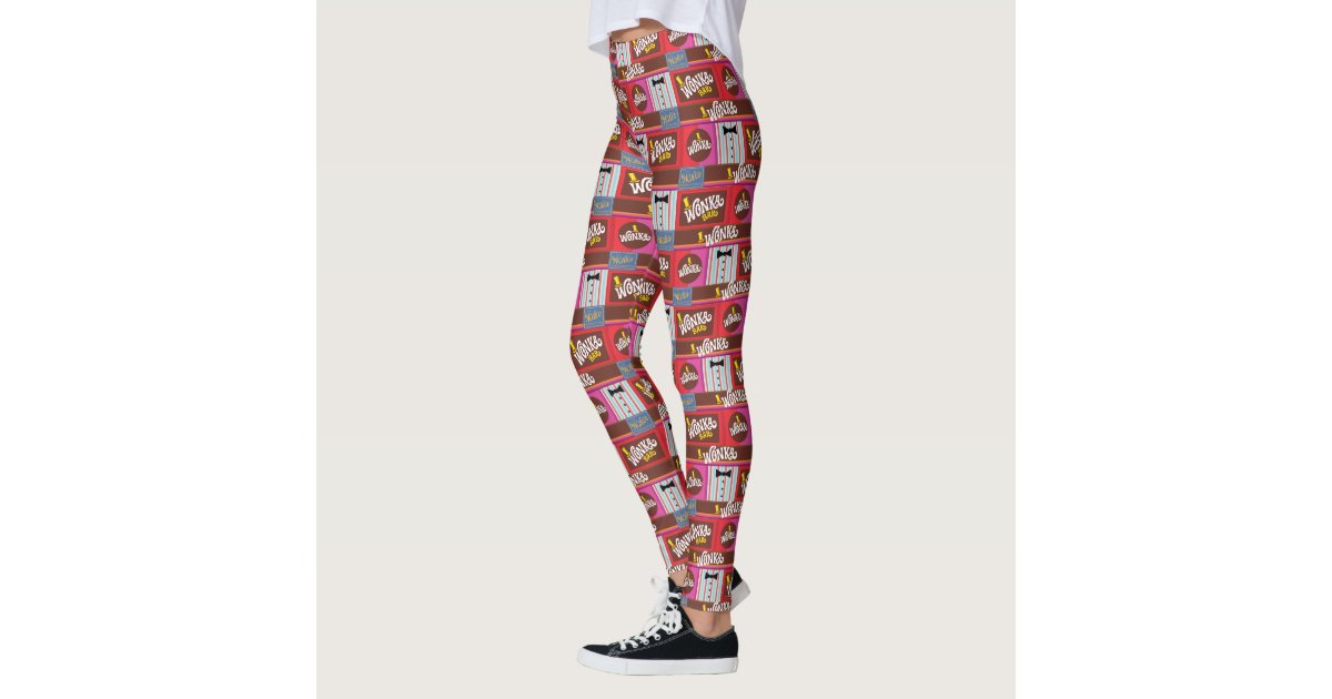 Willy Wonka Candy Pattern Leggings | Zazzle