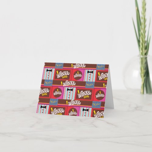 Willy Wonka Candy Pattern Note Card