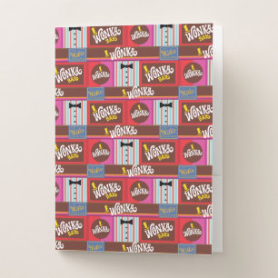 Willy Wonka Candy Pattern Pocket Folder