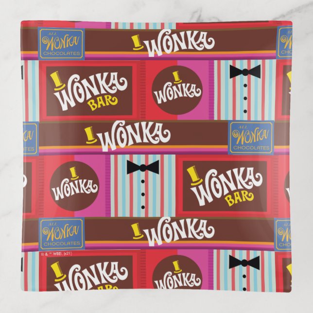 Willy Wonka Candy Pattern Trinket Tray (Front)