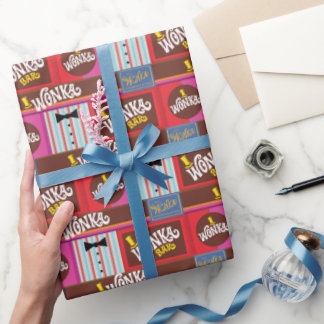 Willy Wonka Candy Pattern Wrapping Paper