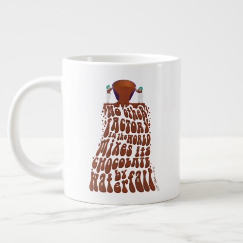Willy Wonka Chocolate Waterfall Typography Giant Coffee Mug