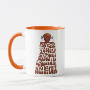 Willy Wonka Chocolate Waterfall Typography Mug