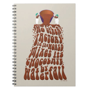 Willy Wonka Chocolate Waterfall Typography Notebook