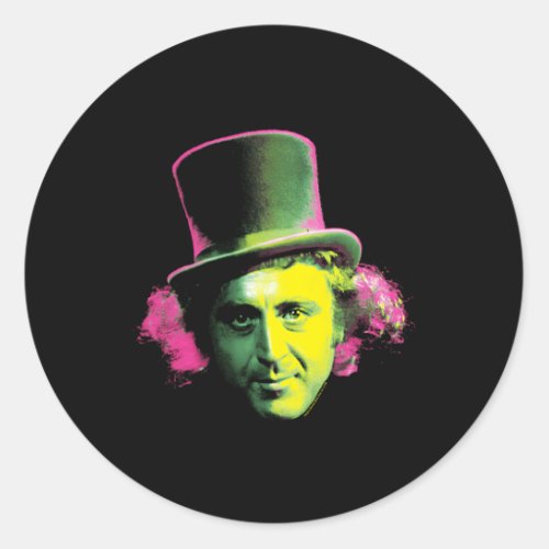 Willy Wonka Face Classic Round Sticker