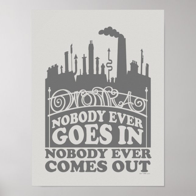 Willy Wonka Factory - Nobody Ever Goes In Poster (Front)
