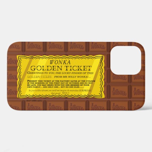 Willy Wonka Golden Ticket iPhone 12 Case