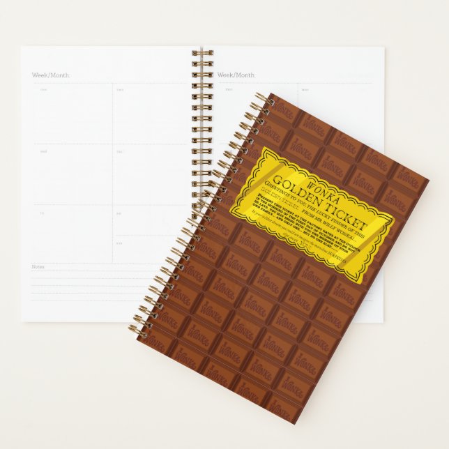 Willy Wonka Golden Ticket Planner (Display)