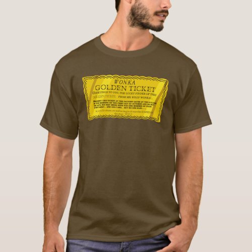 Willy Wonka Golden Ticket T_Shirt