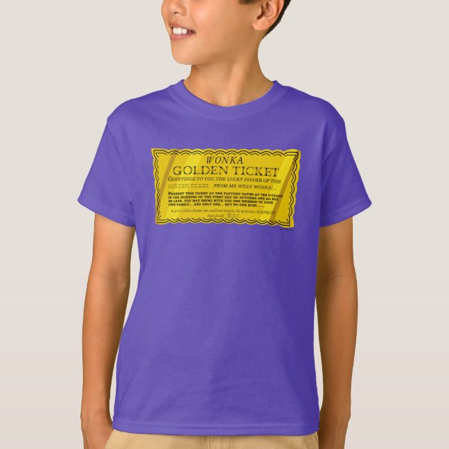 Willy Wonka Golden Ticket T-Shirt (Front)