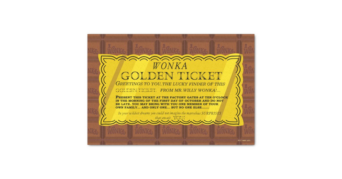 Willy Wonka Golden Tickets
