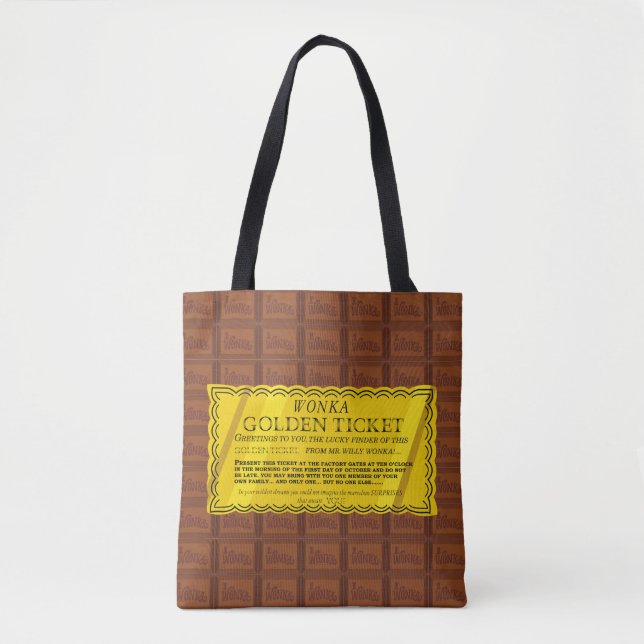 Willy Wonka Golden Ticket Tote Bag (Front)