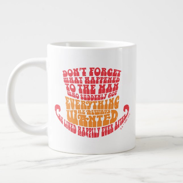 Willy Wonka Hat Typography Giant Coffee Mug (Left)