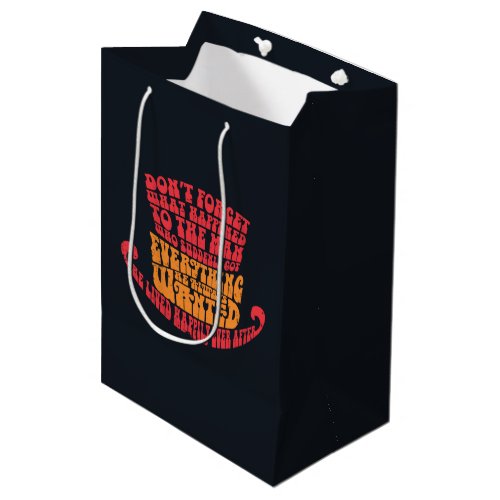 Willy Wonka Hat Typography Medium Gift Bag