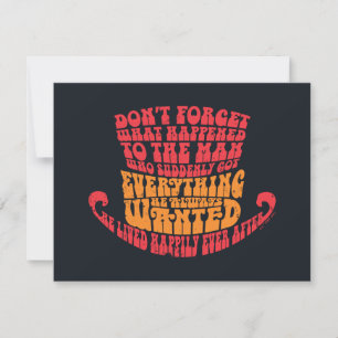 Willy Wonka Hat Typography Note Card