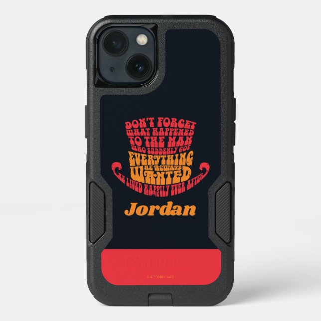 Willy Wonka Hat Typography Otterbox iPhone Case (Back)