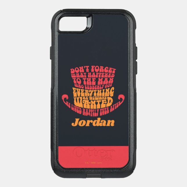 Willy Wonka Hat Typography Otterbox iPhone Case (Back)