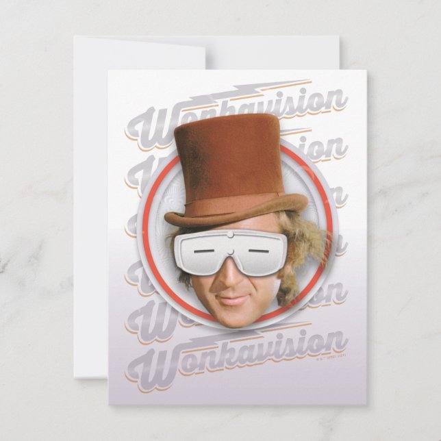 Willy Wonka in Wonkavision Goggles Note Card (Front)