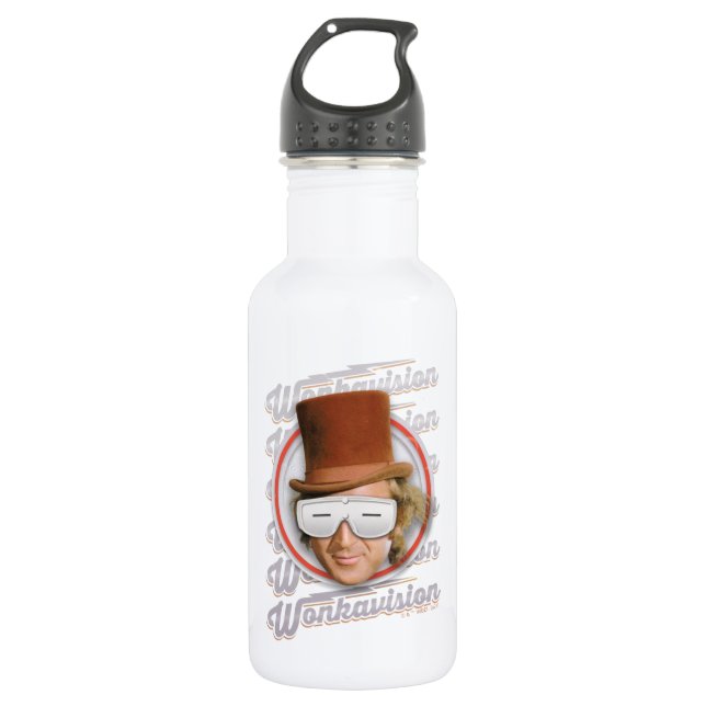 Willy Wonka in Wonkavision Goggles Stainless Steel Water Bottle (Front)