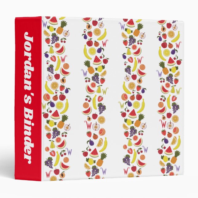 Willy Wonka Lickable Wallpaper Pattern 3 Ring Binder (Front/Spine)
